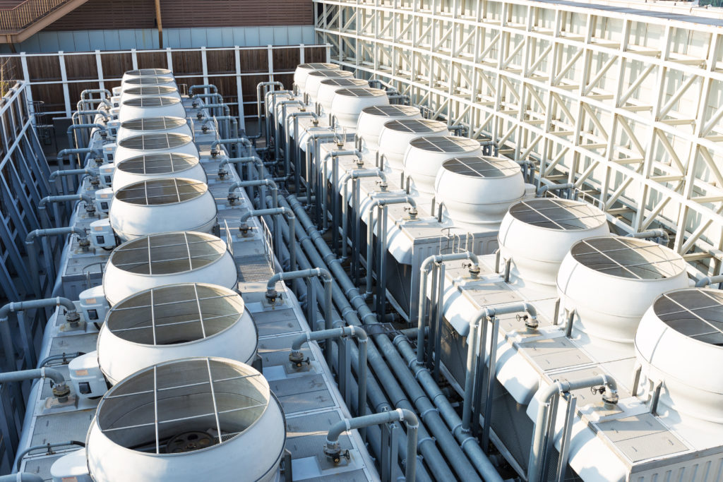 Cooling tower at roof top Cooling tower at roof top